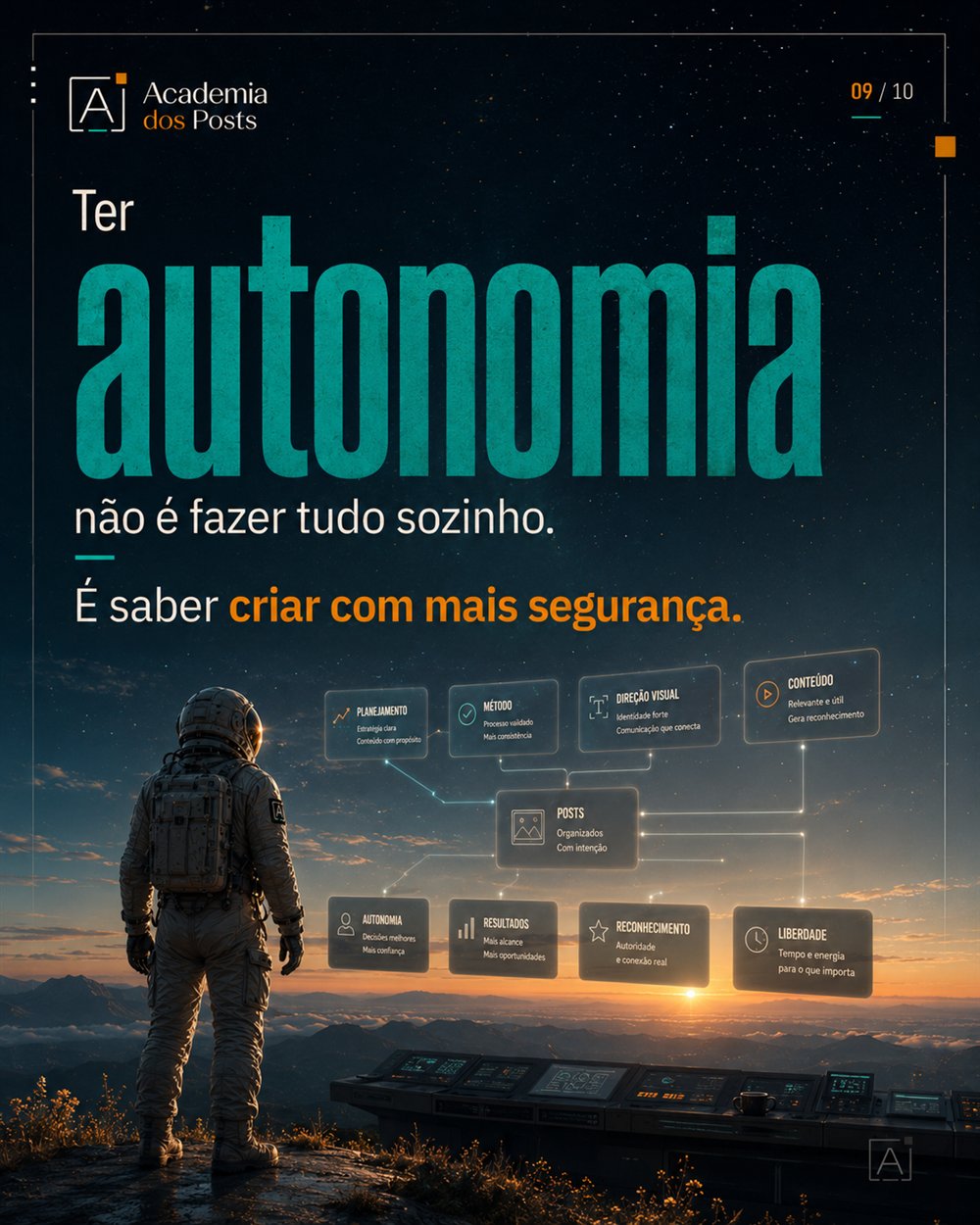 Post do método Academia dos Posts